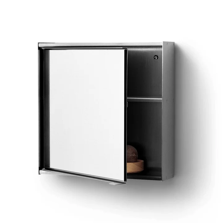 Form & Refine - Taper armoire de toilette, 40 x 40 cm, inox brossé