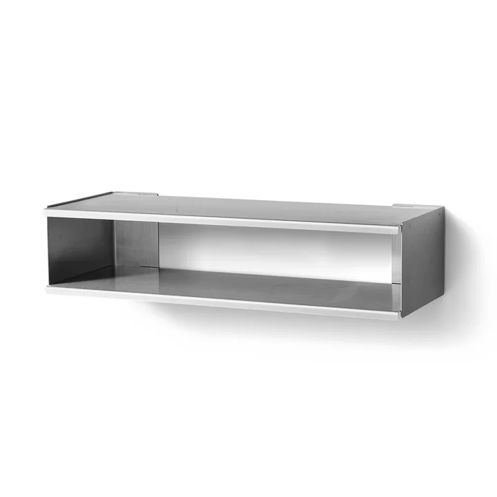 Form & Refine - Taper Etagère murale, console & Etagère à chaussures, 18 x 75 cm, acier inoxydable brossé