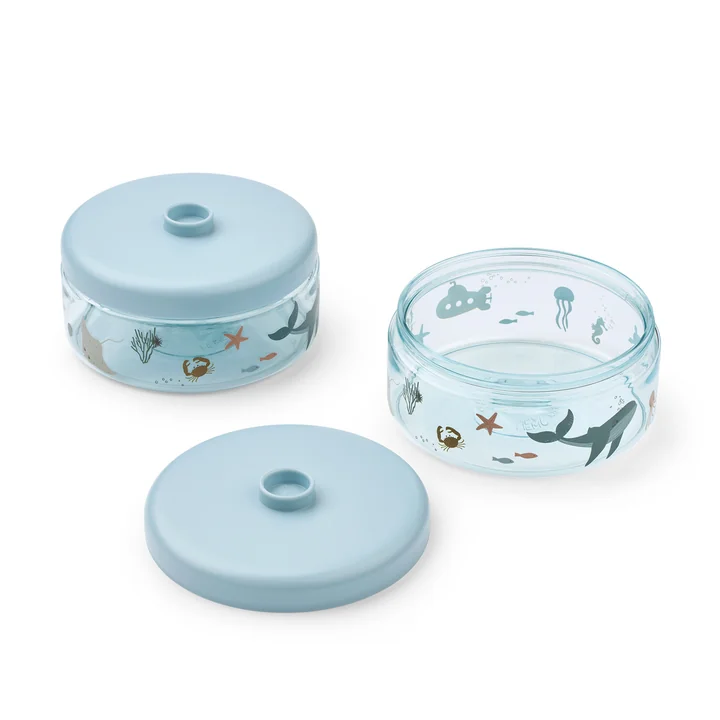 LIEWOOD - Dominique Snack Box 500 ml, Sea creature, sandy (lot de 2)