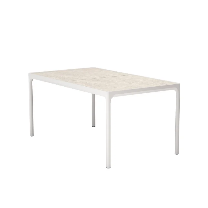 HOUE - FOUR Table d'extérieur, 160 x 90 cm, muted white / shell