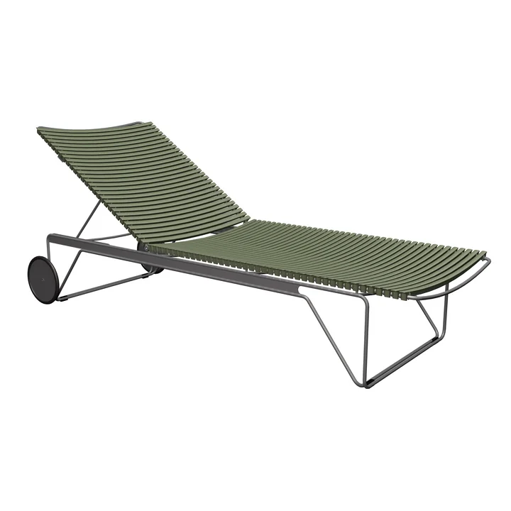 HOUE - CLICK Chaise Longue réglable, vert olive