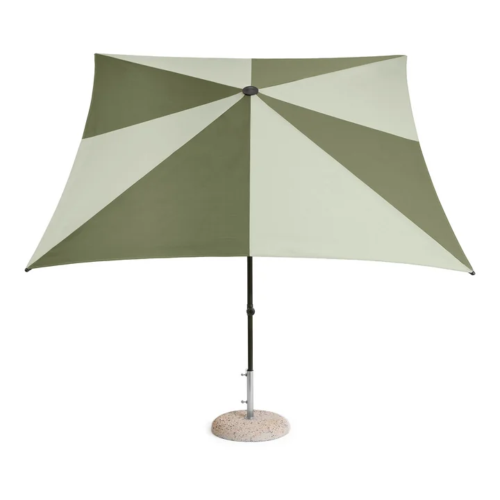 HAY - Terrazza Parasol, carré, 240 x 240 cm, vert / vert foncé