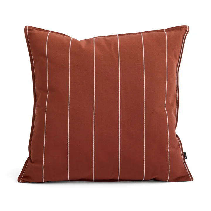 HAY - Terrazza Outdoor Coussin, 60 x 60 cm, rayures fines, terracotta