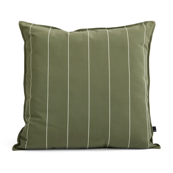 HAY - Terrazza Outdoor coussin, 60 x 60 cm, rayures fines, olive