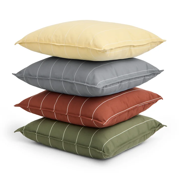 HAY - Terrazza Outdoor Coussin, 60 x 60 cm, rayures fines