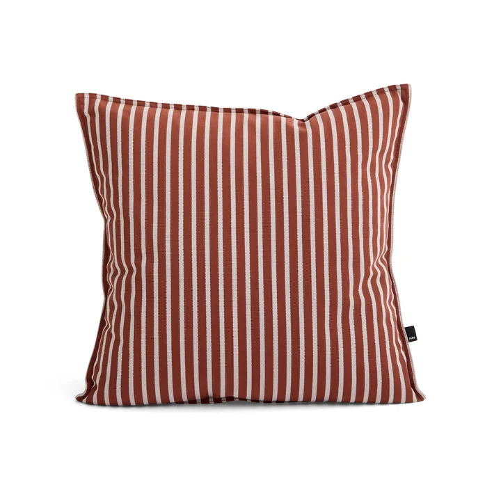 HAY - Terrazza Outdoor Coussin, 50 x 50 cm, rayures épaisses, terracotta