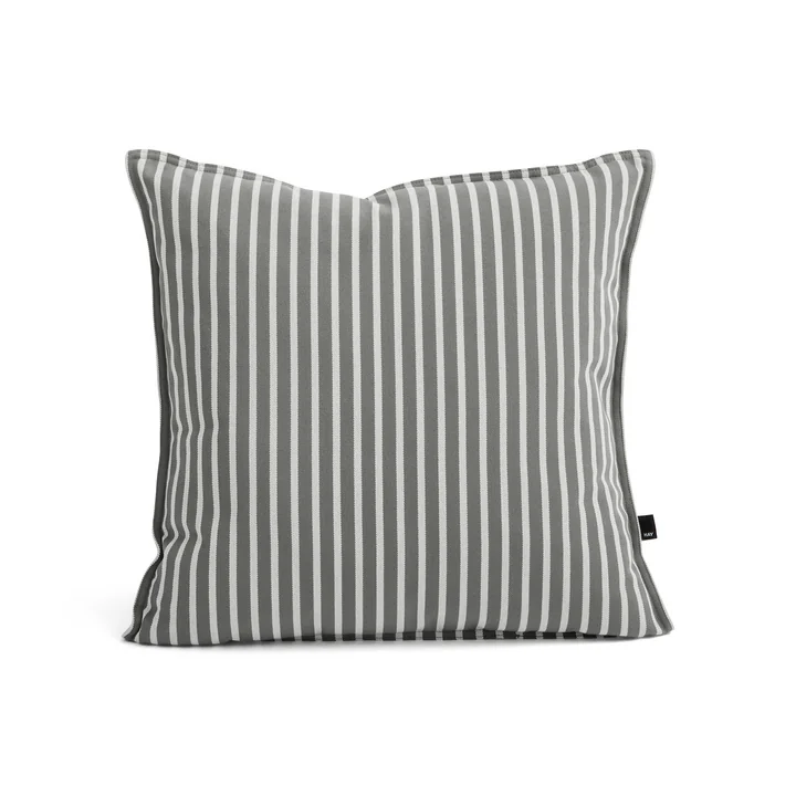 HAY - Terrazza Coussin Outdoor, 50 x 50 cm, rayures épaisses, gris