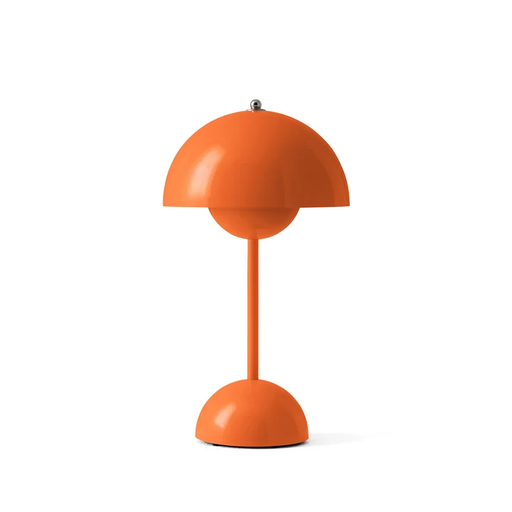 & Tradition - Flowerpot lampe de table rechargeable VP9 avec câble de recharge magnétique, zesty orange
