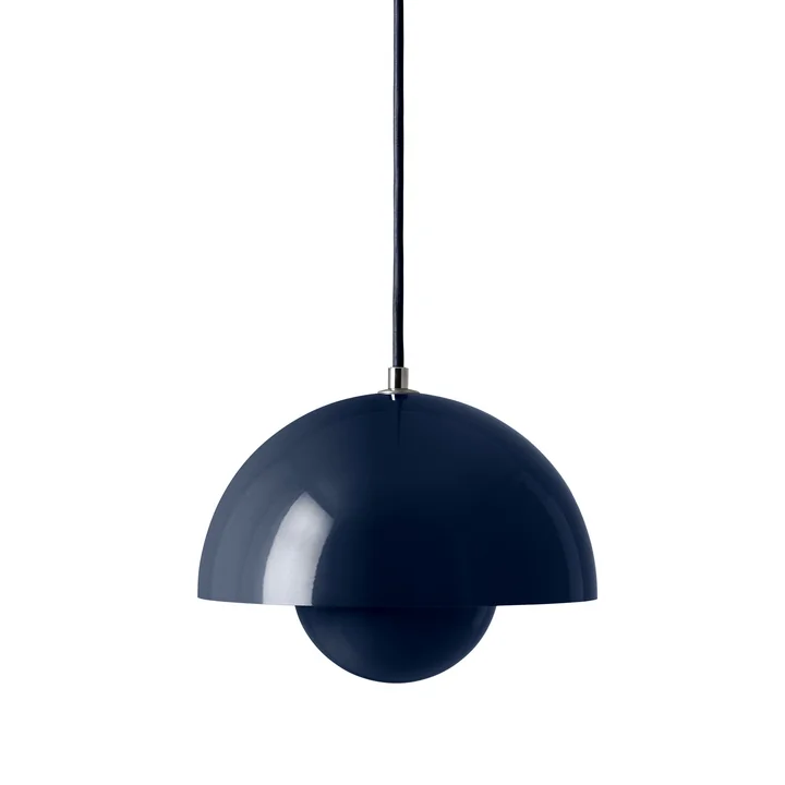 & Tradition - Suspension FlowerPot VP1, bleu acier