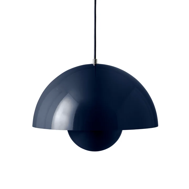 & Tradition - Suspension FlowerPot VP7, bleu acier