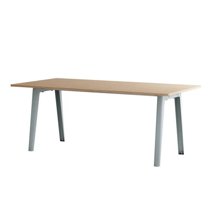 TipToe - NEW MODERN Table de salle à manger 95 x 190 cm, chêne / pale blue