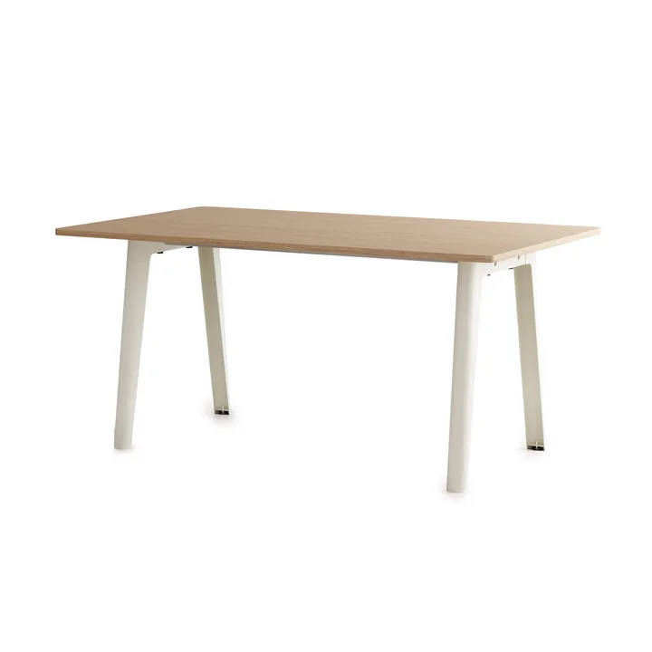 TipToe - NEW MODERN Table de salle à manger 95 x 160 cm, chêne / cream white