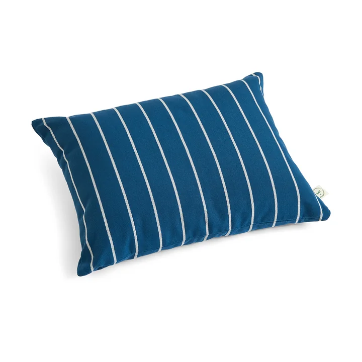 HAY - Outdoor Market Coussin 45 x 35 cm, bleu à rayures beiges