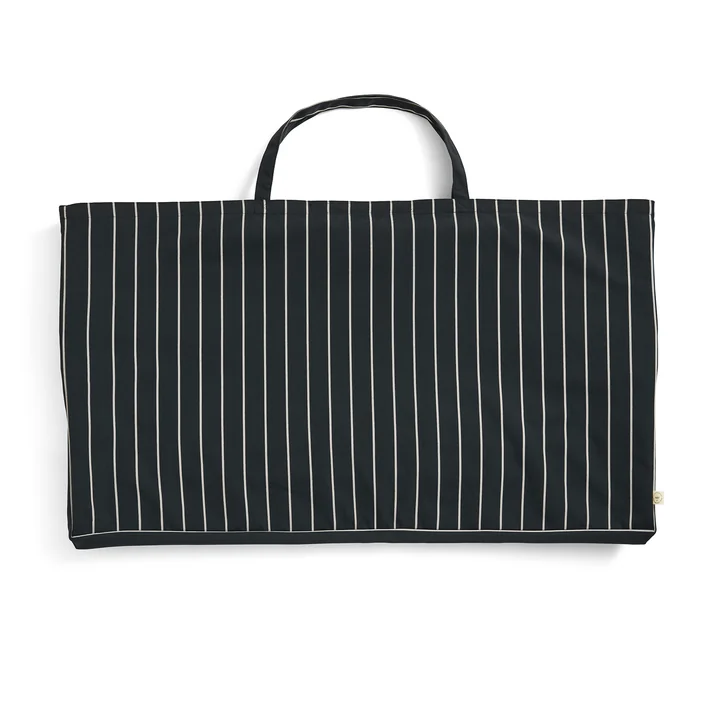 HAY - Outdoor Market Canapé pliant, noir à rayures beiges