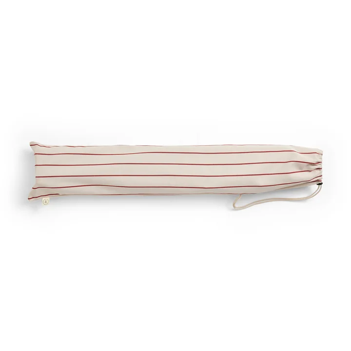 HAY - Outdoor Market Chaise pliante, beige avec bandes rouges