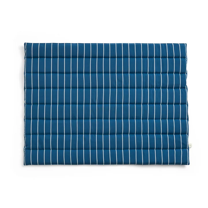 HAY - Outdoor Market Coussin pour canapé, bleu à rayures beiges