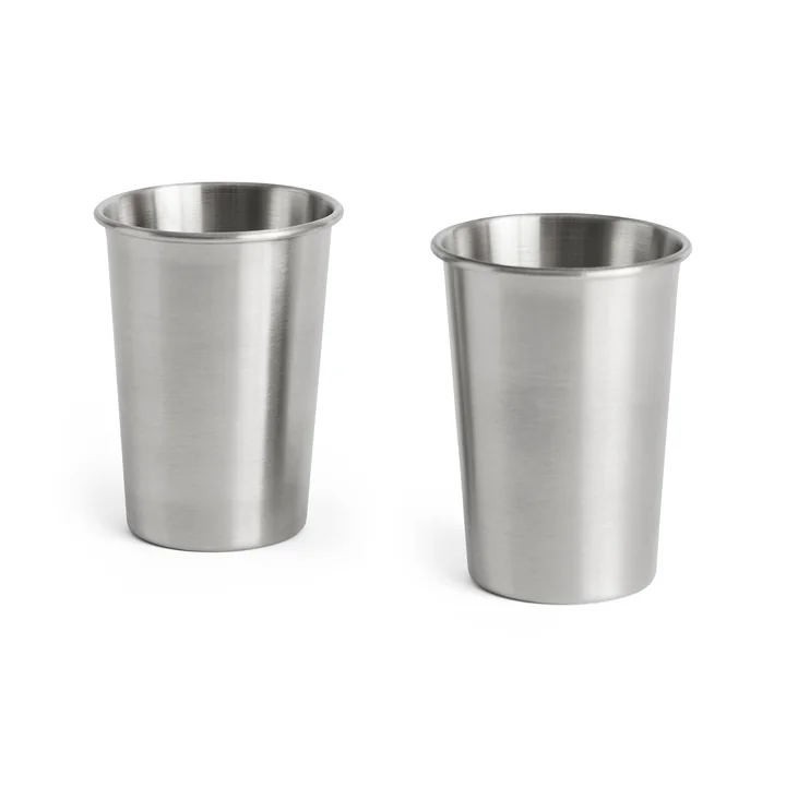 HAY - Outdoor Market Tasse M, acier inoxydable (lot de 2)