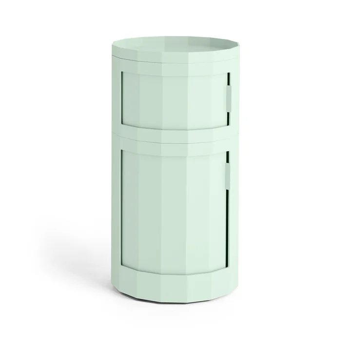 HAY - Facet Cabinet 110 avec pieds et roulettes cm, menthe douce