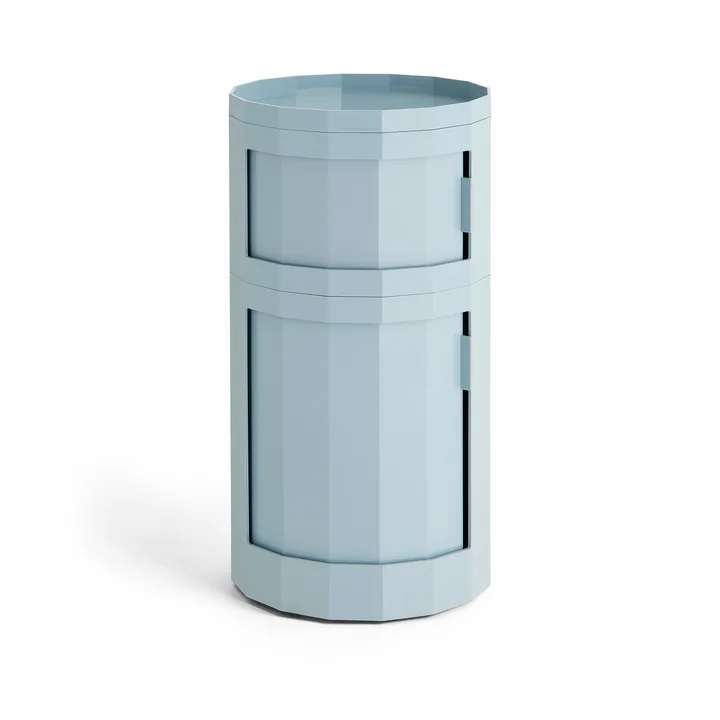 HAY - Facet Cabinet 110 avec pieds et roulettes cm, misty blue