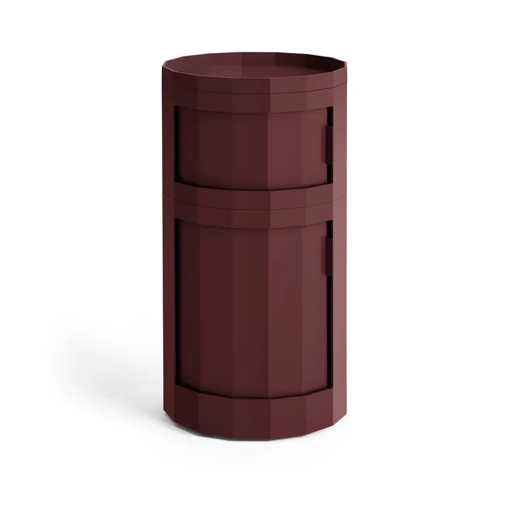 HAY - Facet Cabinet 110 avec pieds et roulettes, bourgogne