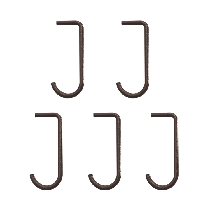 String - Crochet pour étagère métallique, brun foncé (lot de 5)