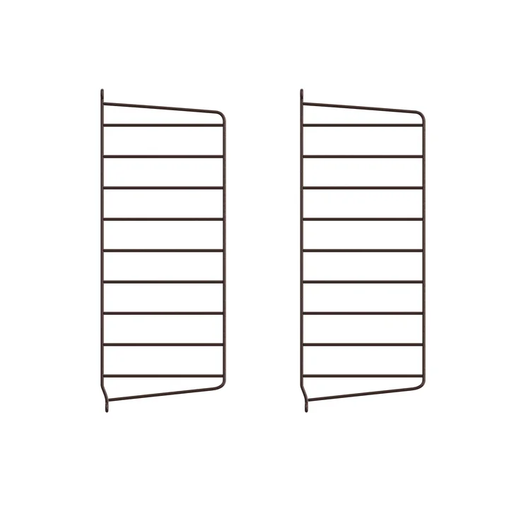 String - Échelle murale pour String Étagère 50 x 20 cm (lot de 2), marron foncé