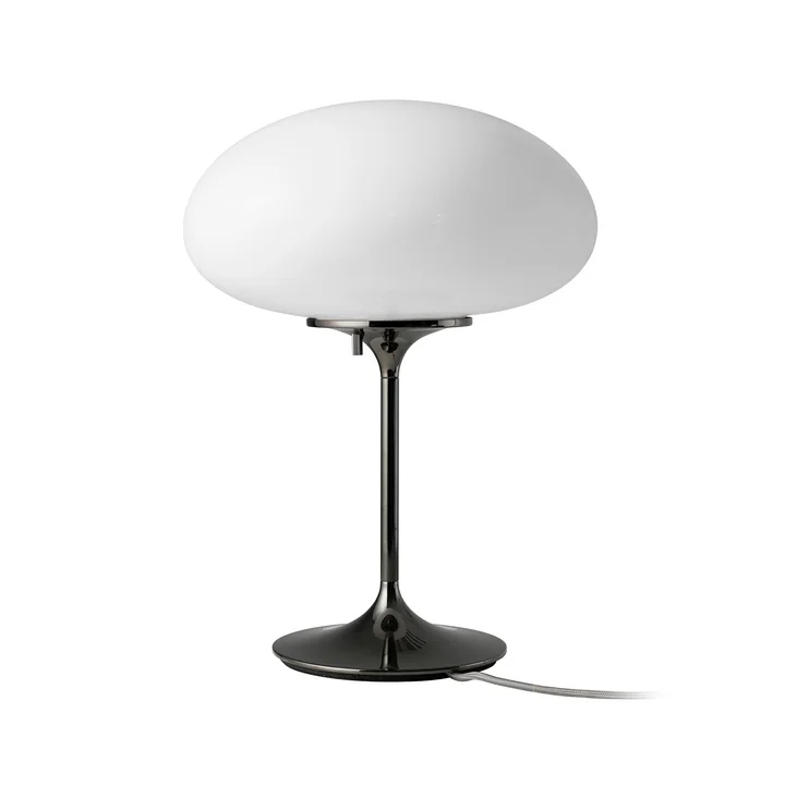 Gubi - Stemlite Lampe de table H 42 cm, chrome noir / opale