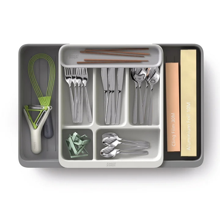 Joseph Joseph - DrawerStore Organiseur extensible (8 compartiments), light stone