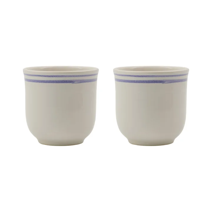 Nicolas Vahé - Bistro Gobelet, Ø8,5 x H8,5 cm, bleu / blanc (set de 2)