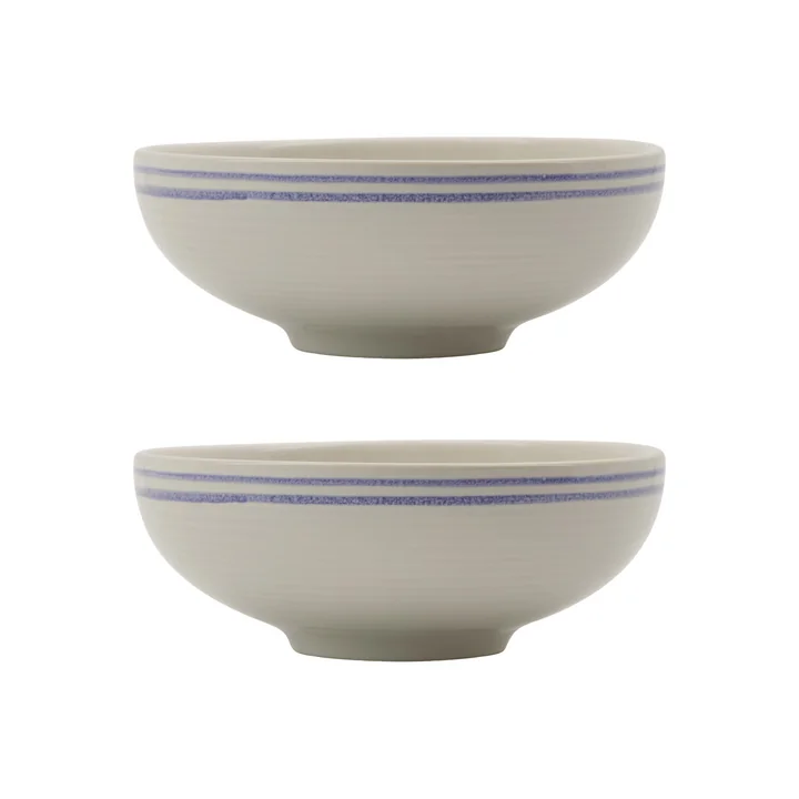 Nicolas Vahé - Bistro saladier Ø15,5 cm, bleu / blanc (set de 2)