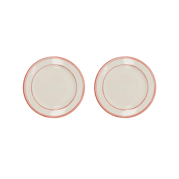 Nicolas Vahé - Bistro Assiette Ø 21 cm, rouge / blanc (set de 2)