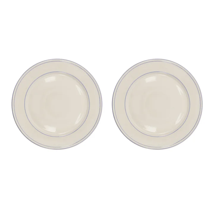 Nicolas Vahé - Bistro Assiette Ø 27 cm, bleu / blanc (set de 2)