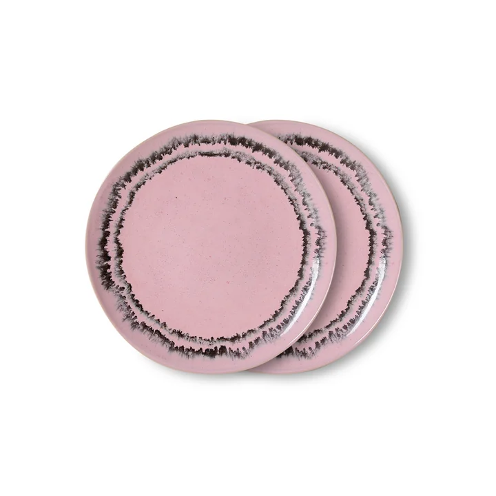HKLiving - 70's Assiette à dessert, Ø 17,5 cm, bubble (lot de 2)