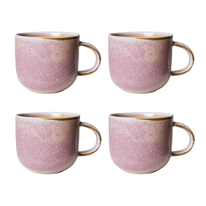 HKliving - Chef Ceramics Gobelet, 320 ml, rustic pink (set de 4)