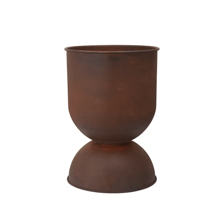 Ferm Living - Hourglass pot de fleurs moyen, Ø 40 x H 59 cm, rouille