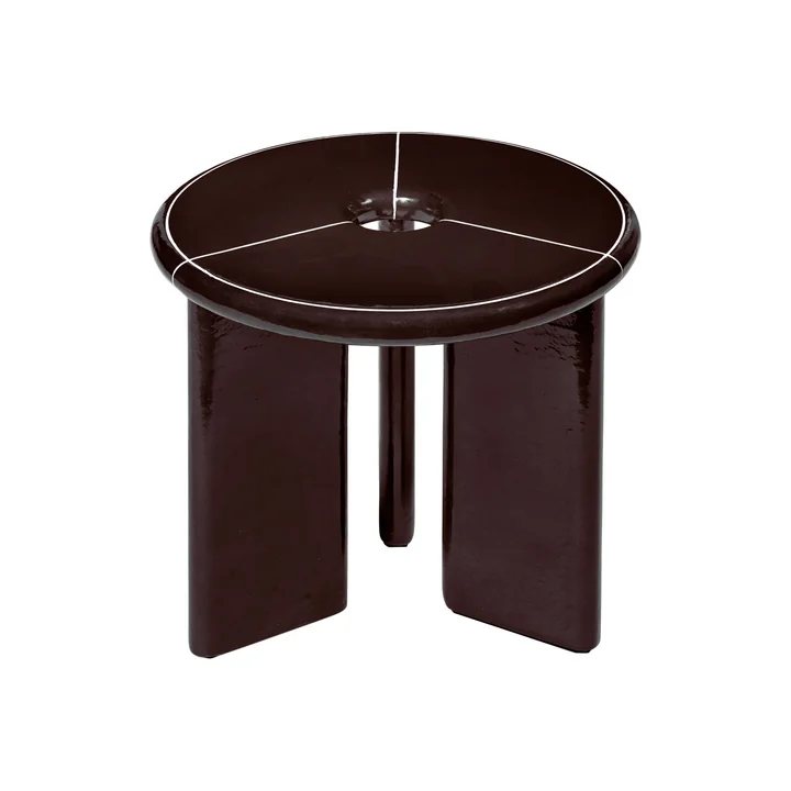 Ferm Living - Deya Outdoor Table d'appoint, Ø 47 x H 45 cm, chestnut brown