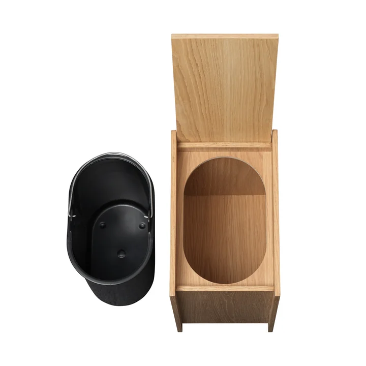 Ferm Living - Sama Poubelle, H35 cm, chêne