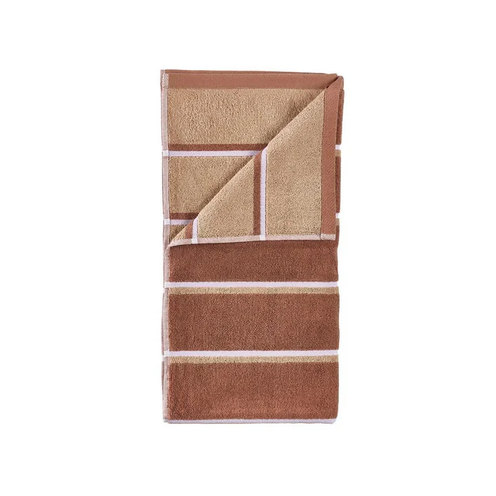 Zone Denmark - Serviette de bain Sauna, 50x100, Terracotta/Camel/Lupin
