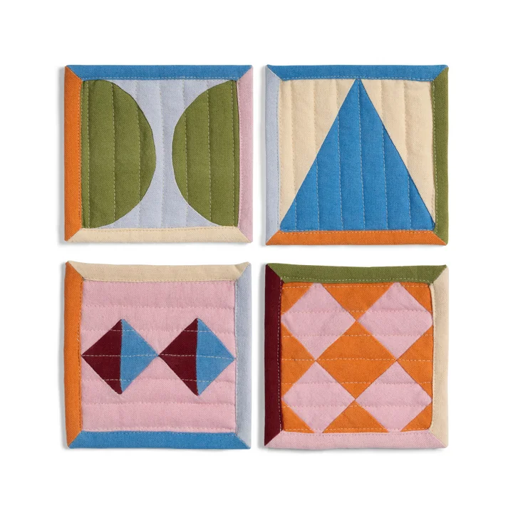 & klevering - Stitch Dessous de verre, 12 x 12 cm (set de 4)
