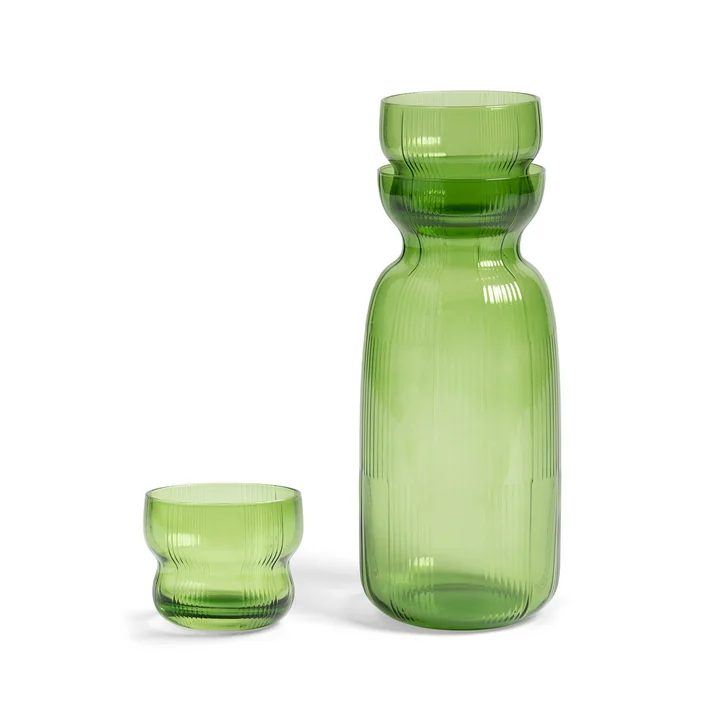 & klevering - Circus Carafe 1,3 L avec verre à boire, vert