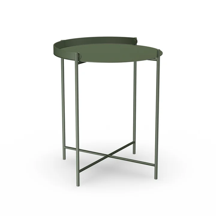 HOUE - EDGE Table d'appoint Ø 46, vert olive