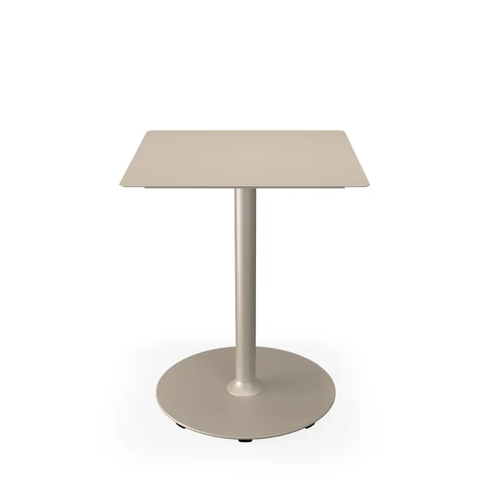 HOUE - Pico Table de jardin, 60 x 60 cm, piétement rond, beige