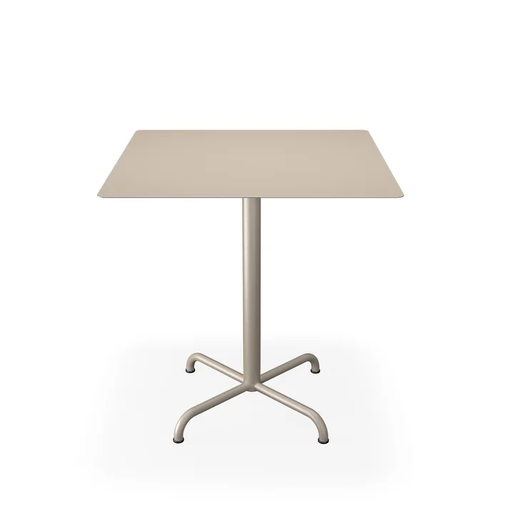 HOUE - Pico Table de jardin, 70 x 70 cm, piétement 4 étoiles, beige