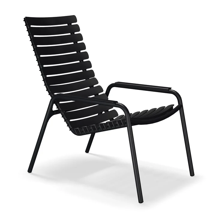 HOUE - ReCLIPS Outdoor Fauteuil de détente, noir