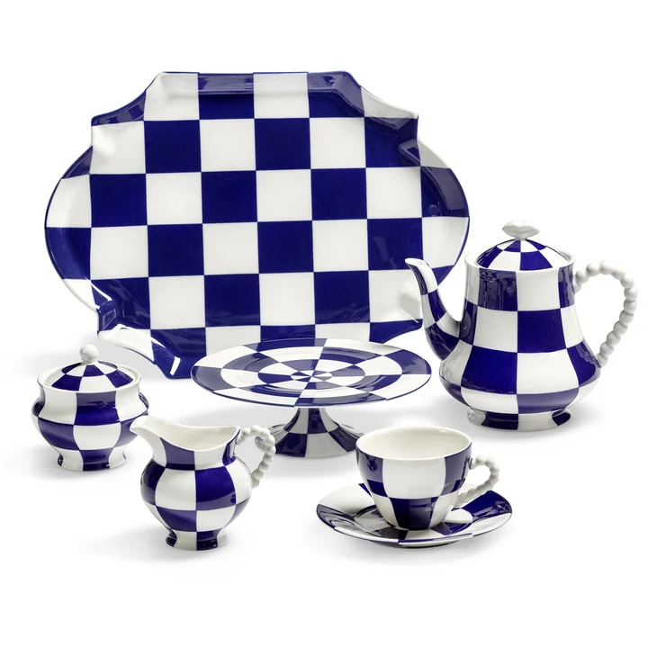Serax - Fête des Bêtes Collection, bleu / blanc