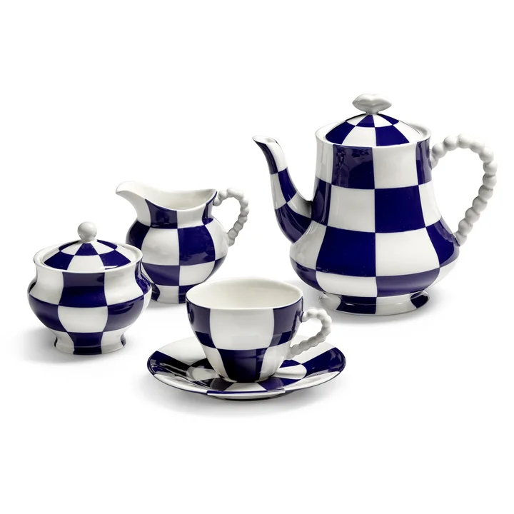 Serax - Fête des Bêtes Collection, bleu / blanc