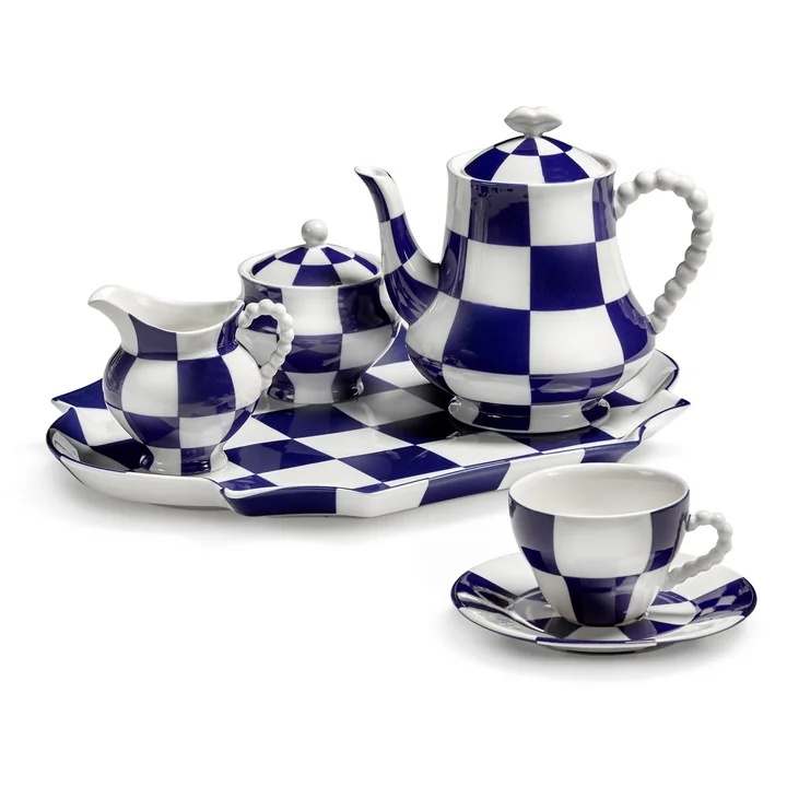 Serax - Fête des Bêtes Collection, bleu / blanc