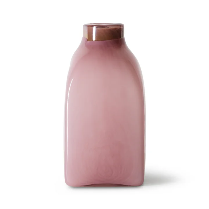 HKliving - Atelier Vase en verre, large, rose