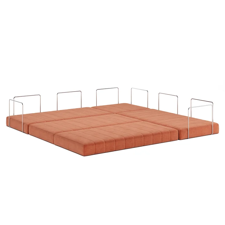 Innovation Living - Cozypad Canapé-lit & Pouf avec coussin de dossier / accoudoir