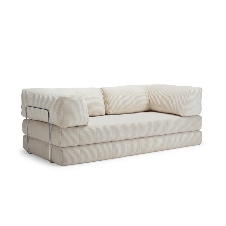 Innovation Living - Cozypad Canapé-lit, 2 coussins de dossier en L, ivory (tissu 594 Corduroy)